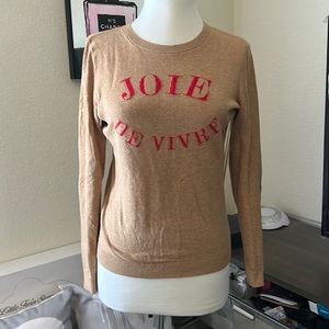 Talbots camel Joie de Vivre lightweight crew neck pullover Petite